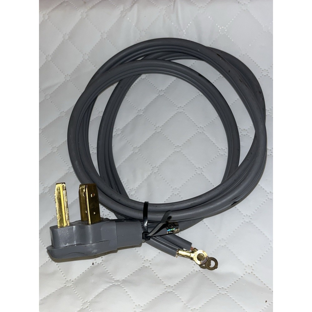 Gray 3-Prong Range & Dryer Power Cord 125V/250V‎ 30A UL Certified 6 Ft